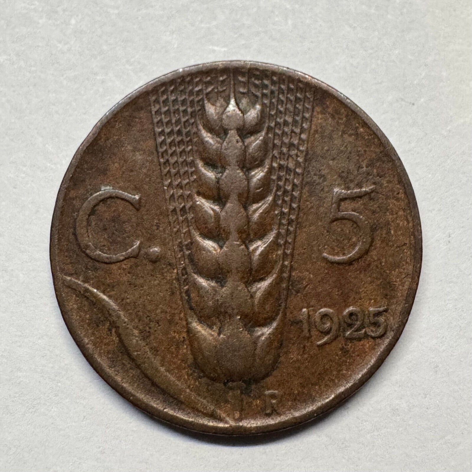 1925 Italy 5 Centesimi - Beautiful Coin - #B-025
