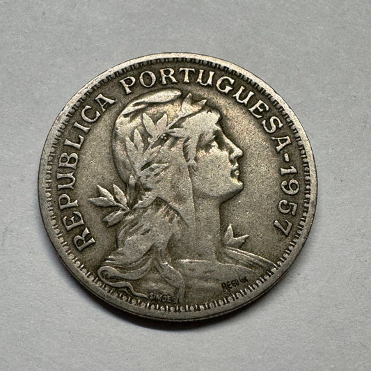 1957 Portugal 50 Centavos - Beautiful Coin - #B-004