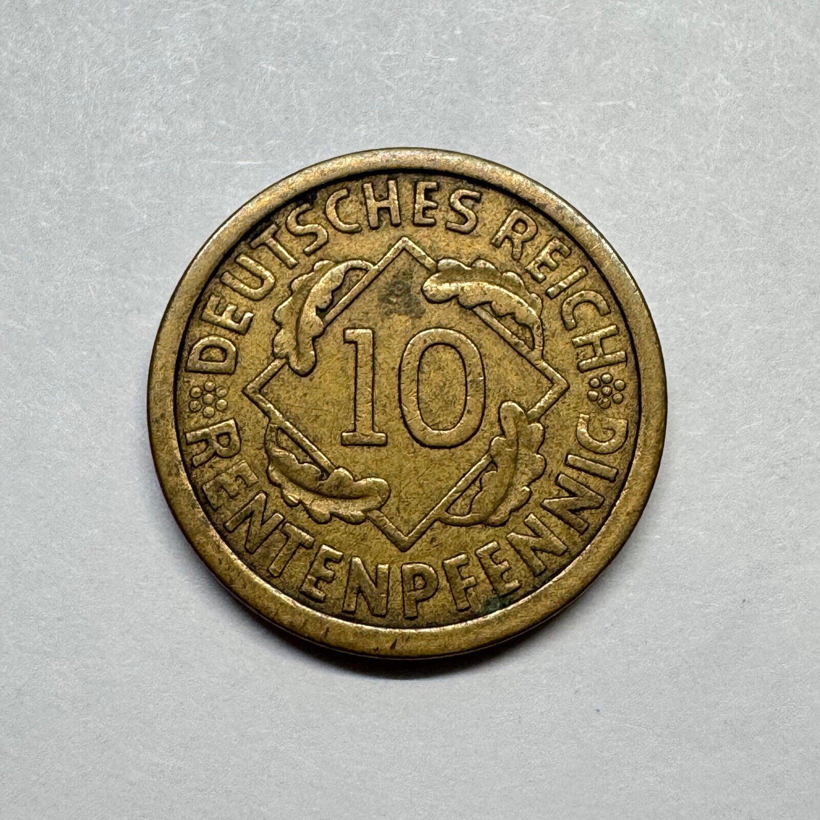 1924 Germany 10 Rentenpfennig - Beautiful Coin - #B-010