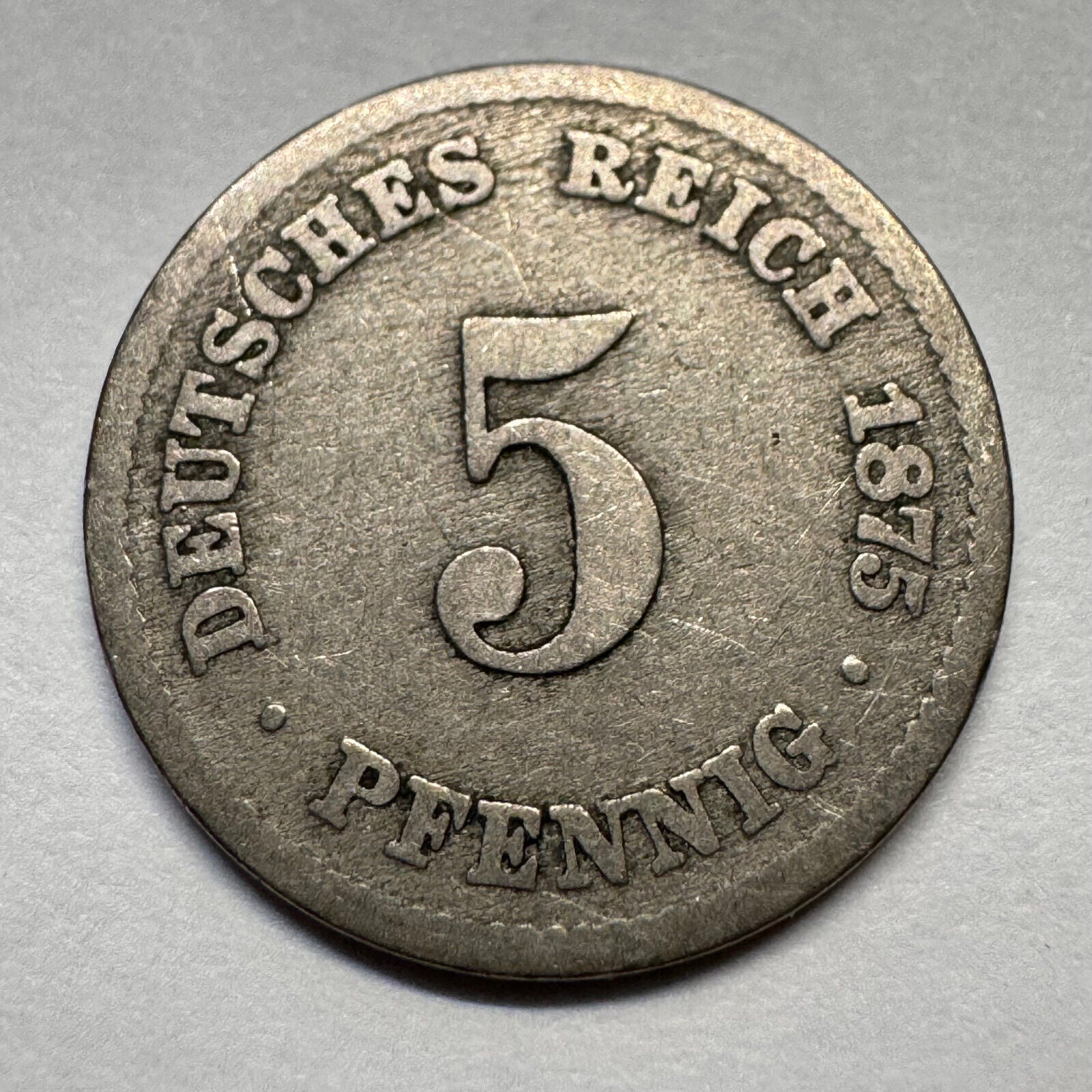 1875 Germany 5 Pfennig - Beautiful Coin - #A-086