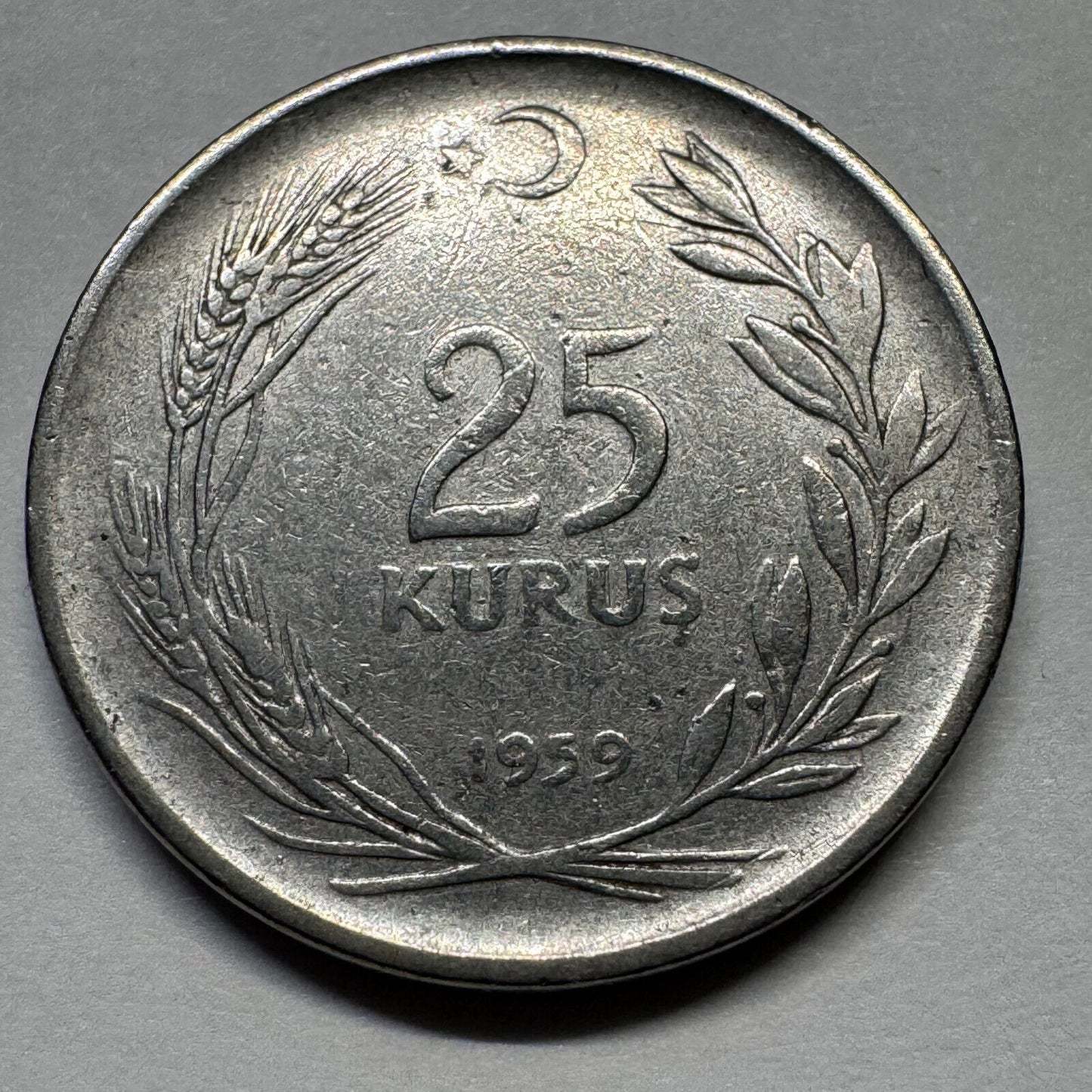 1959 Turkey 25 Kurus - Beautiful Coin - #A-087