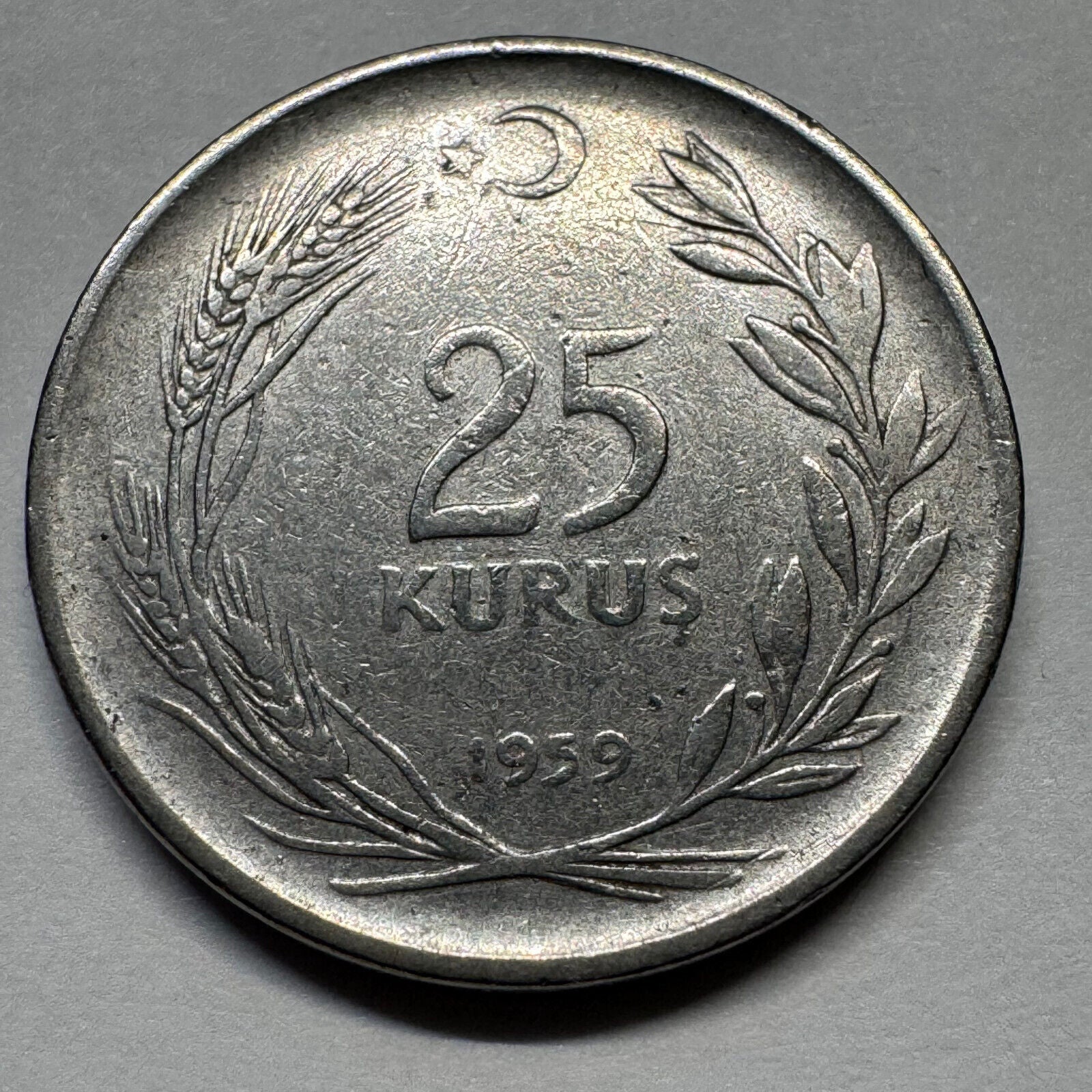 1959 Turkey 25 Kurus - Beautiful Coin - #A-087