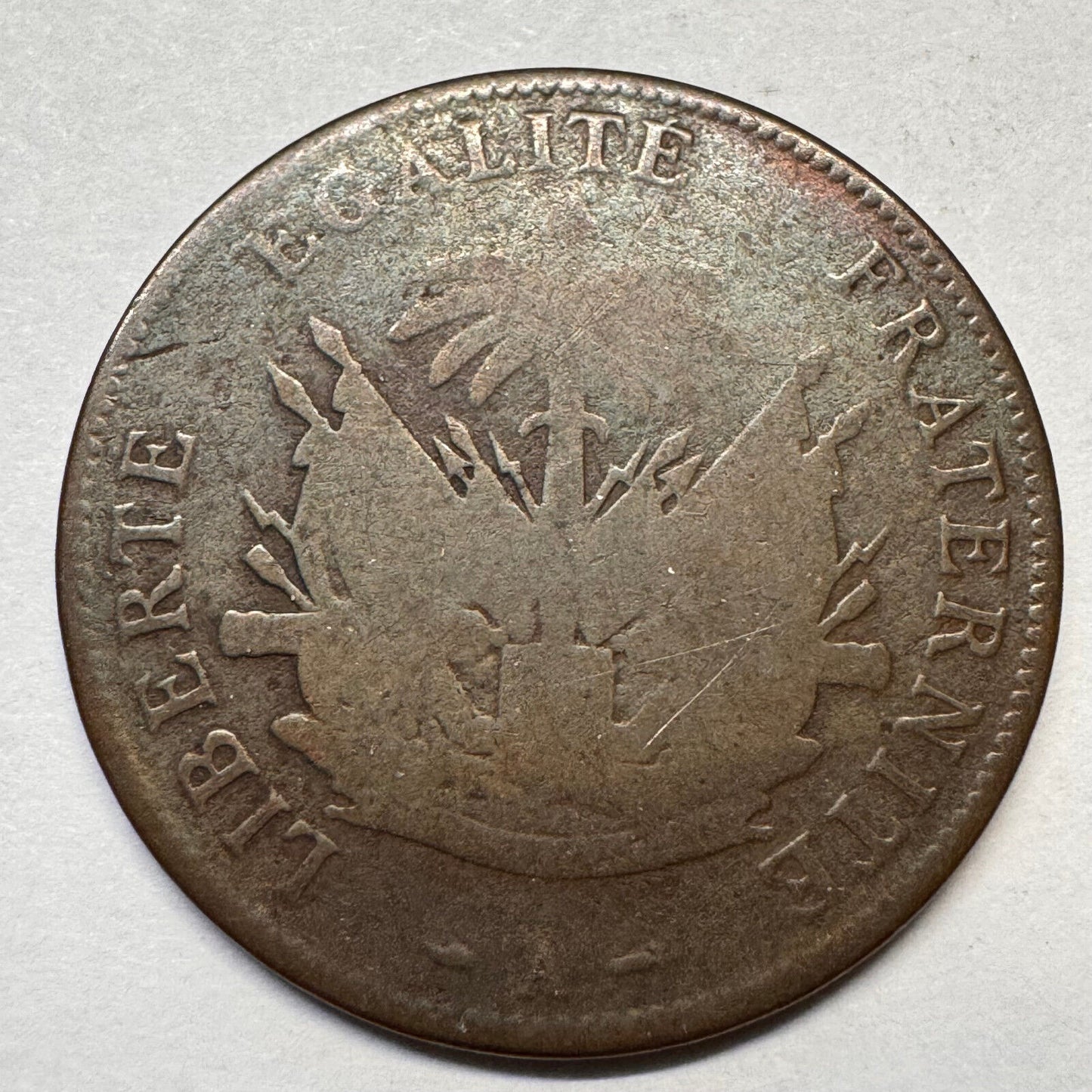 1894 Haiti 2 Cents - Lower Details - Beautiful Coin - #A-036