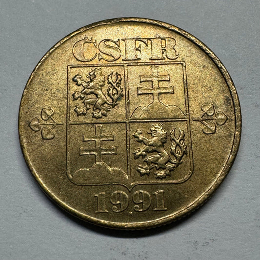 Czechoslovakia 1991 1 Koruna - Beautiful Coin - #A-007
