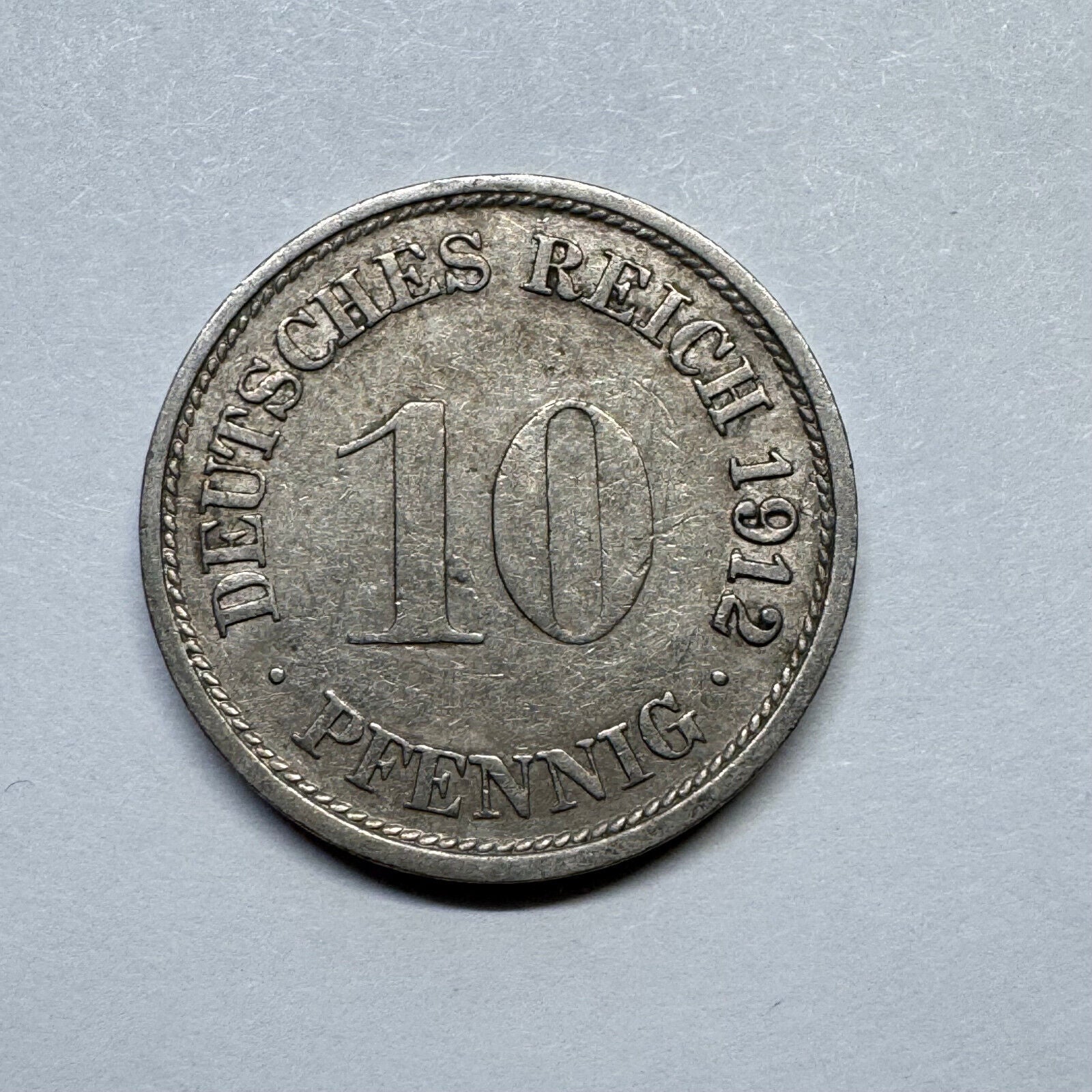 1912 Germany 10 Pfennig - Beautiful Coin - #B-007