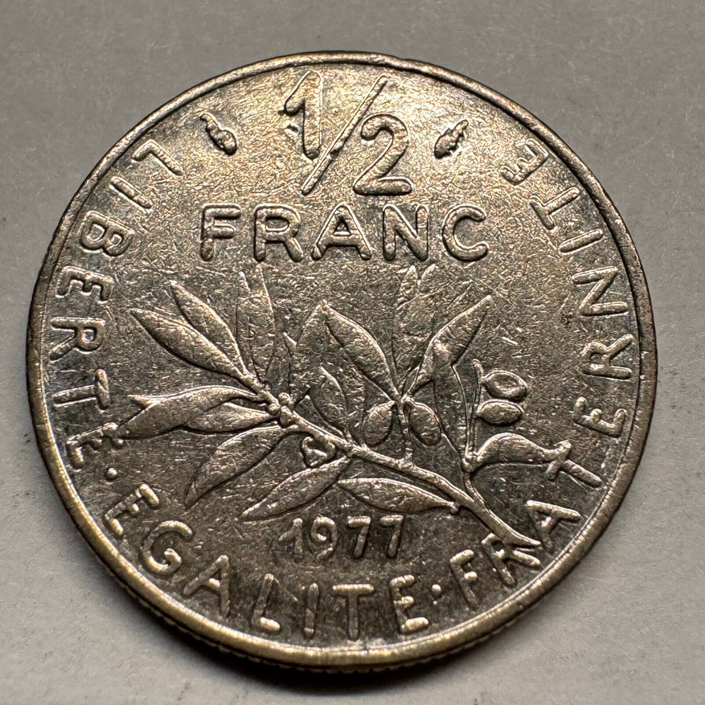 1977 France 1/2 Franc - Beautiful Coin - #A-047