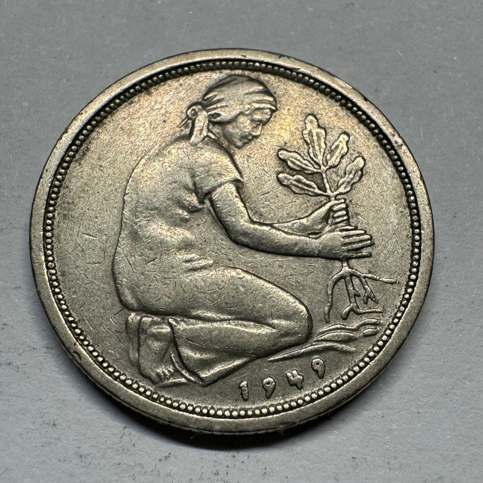 1949 Germany 50 Pfennig - Beautiful Coin - #A-011