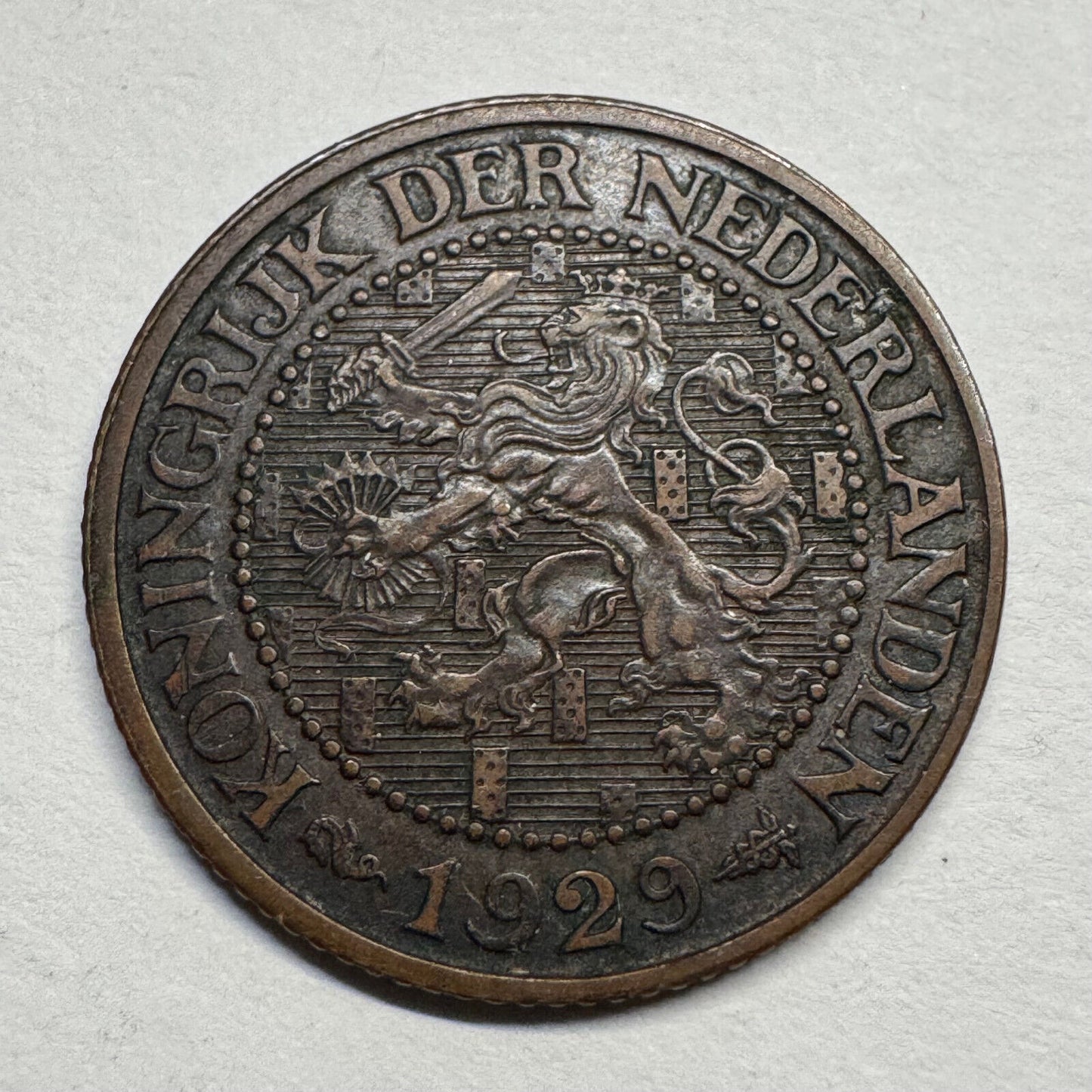 1929 Netherlands 2 1/2 Cents - Beautiful Coin - #B-059