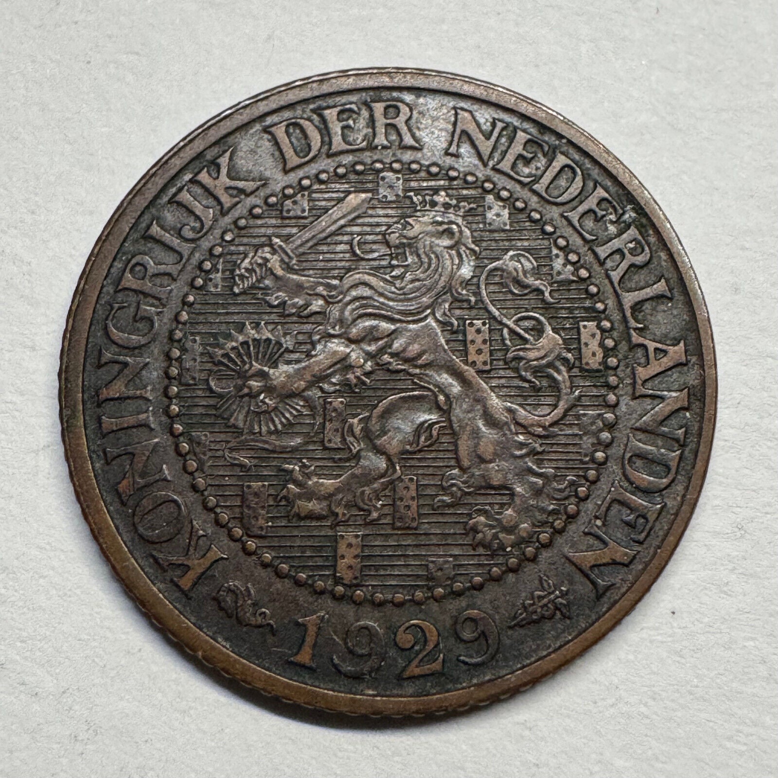 1929 Netherlands 2 1/2 Cents - Beautiful Coin - #B-059