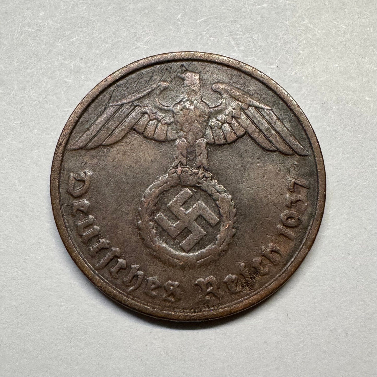 1937 Germany 2 Reichspfennig - Beautiful Coin - #A-100