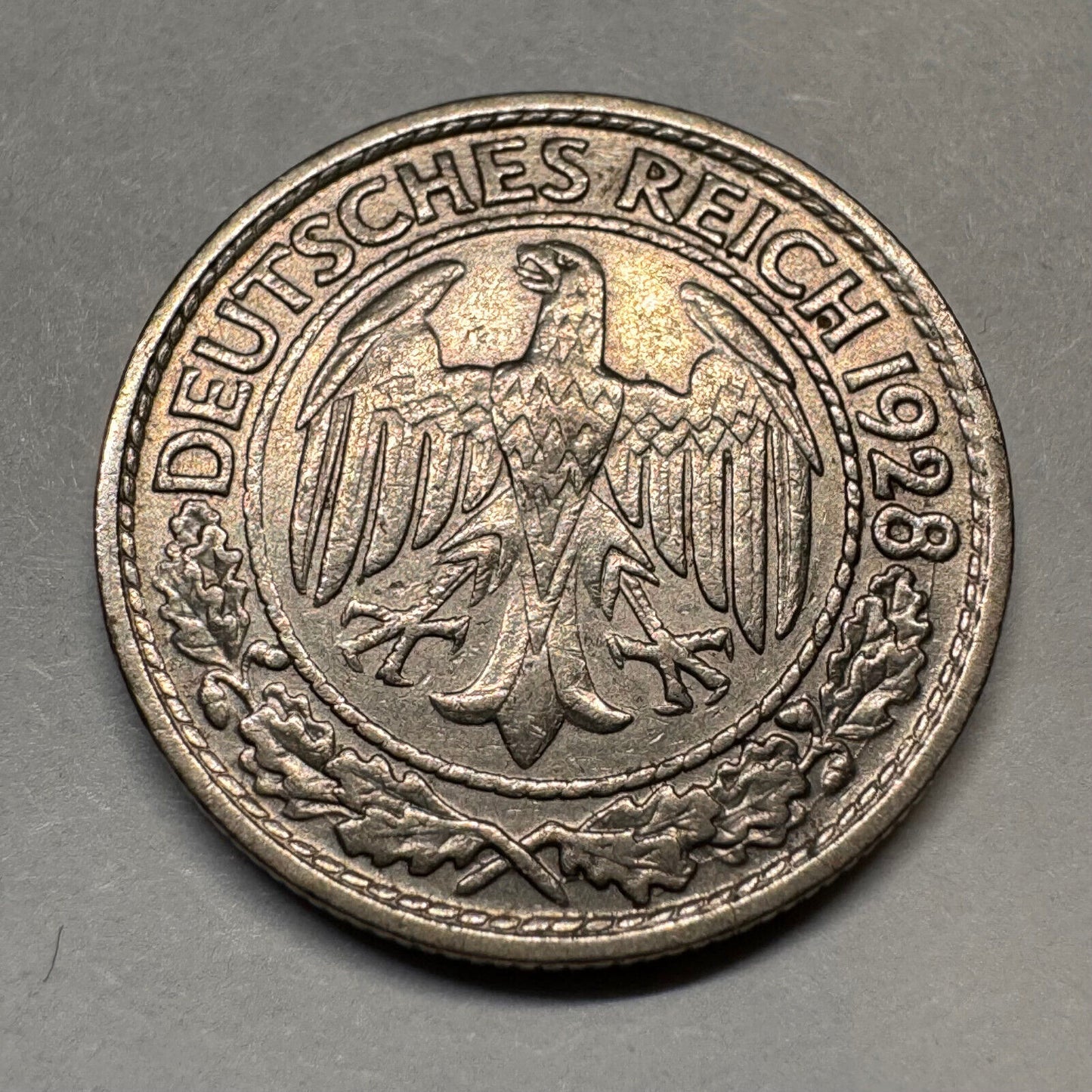 1928 Germany 50 Reichspfennig - Beautiful Coin - #A-014