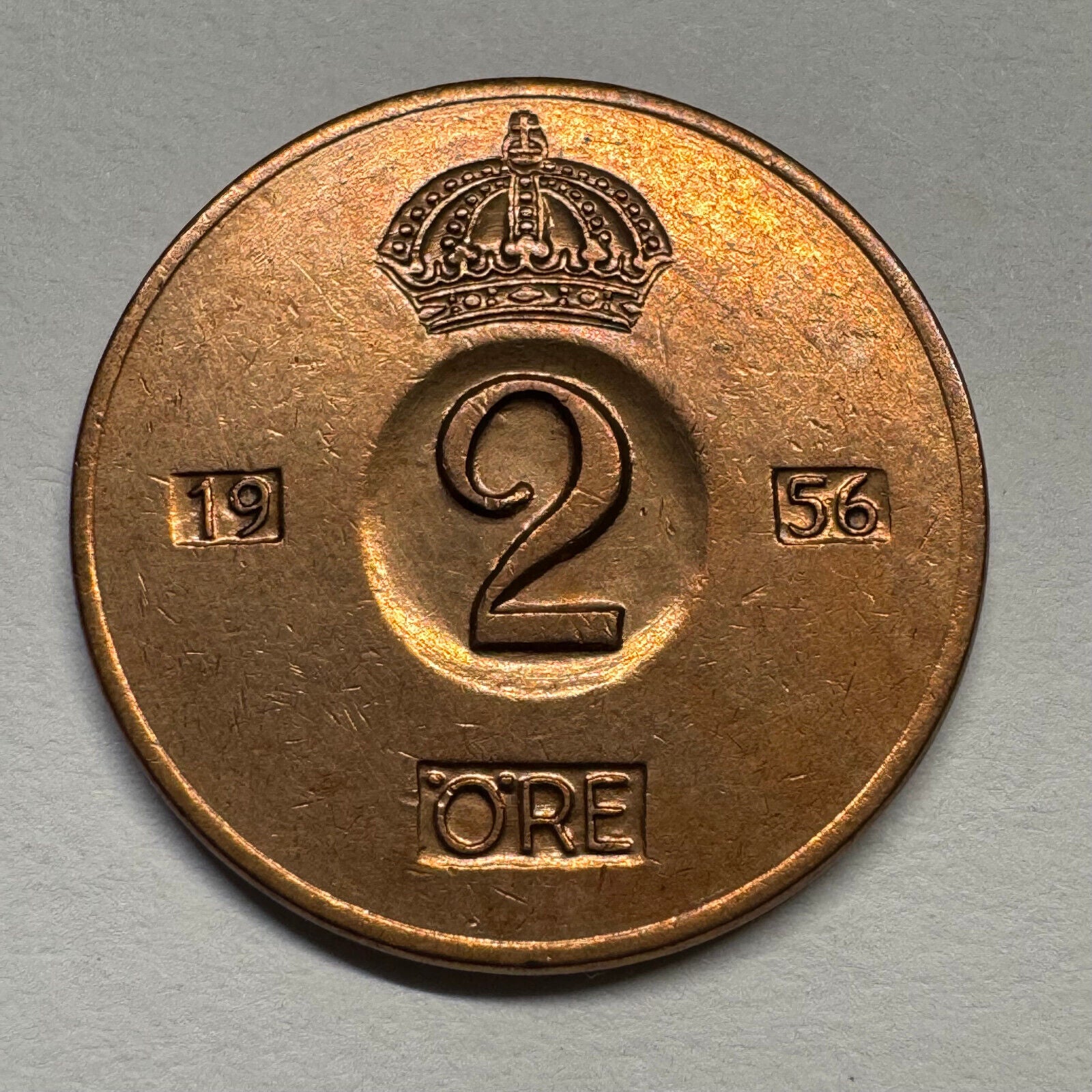 1956 Sweden 2 Ore - Beautiful Coin - #B-054