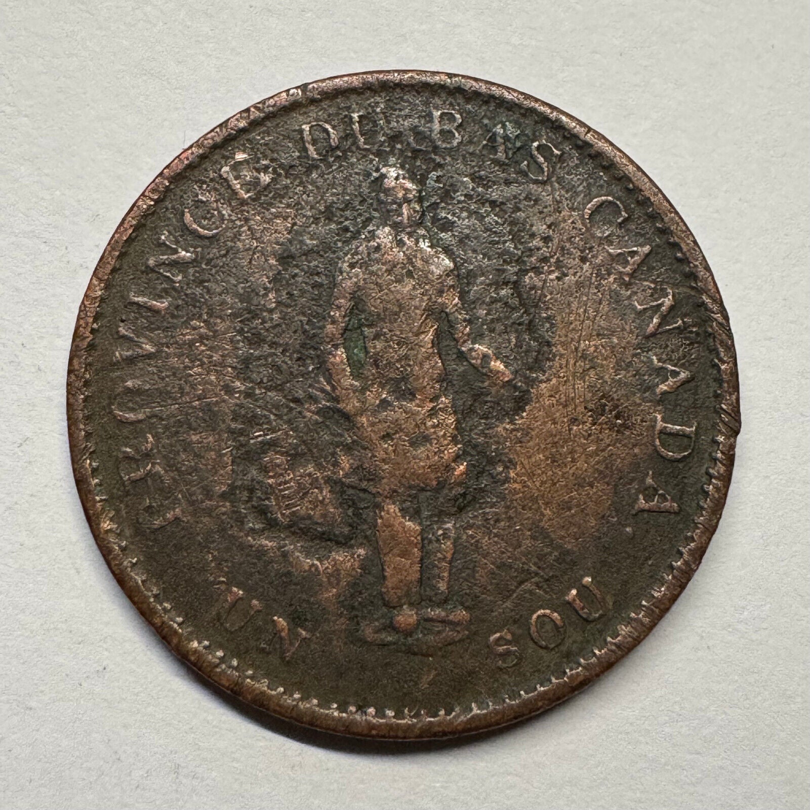 1837 Lower Canada 1/2 Penny - Beautiful Coin - #B-059