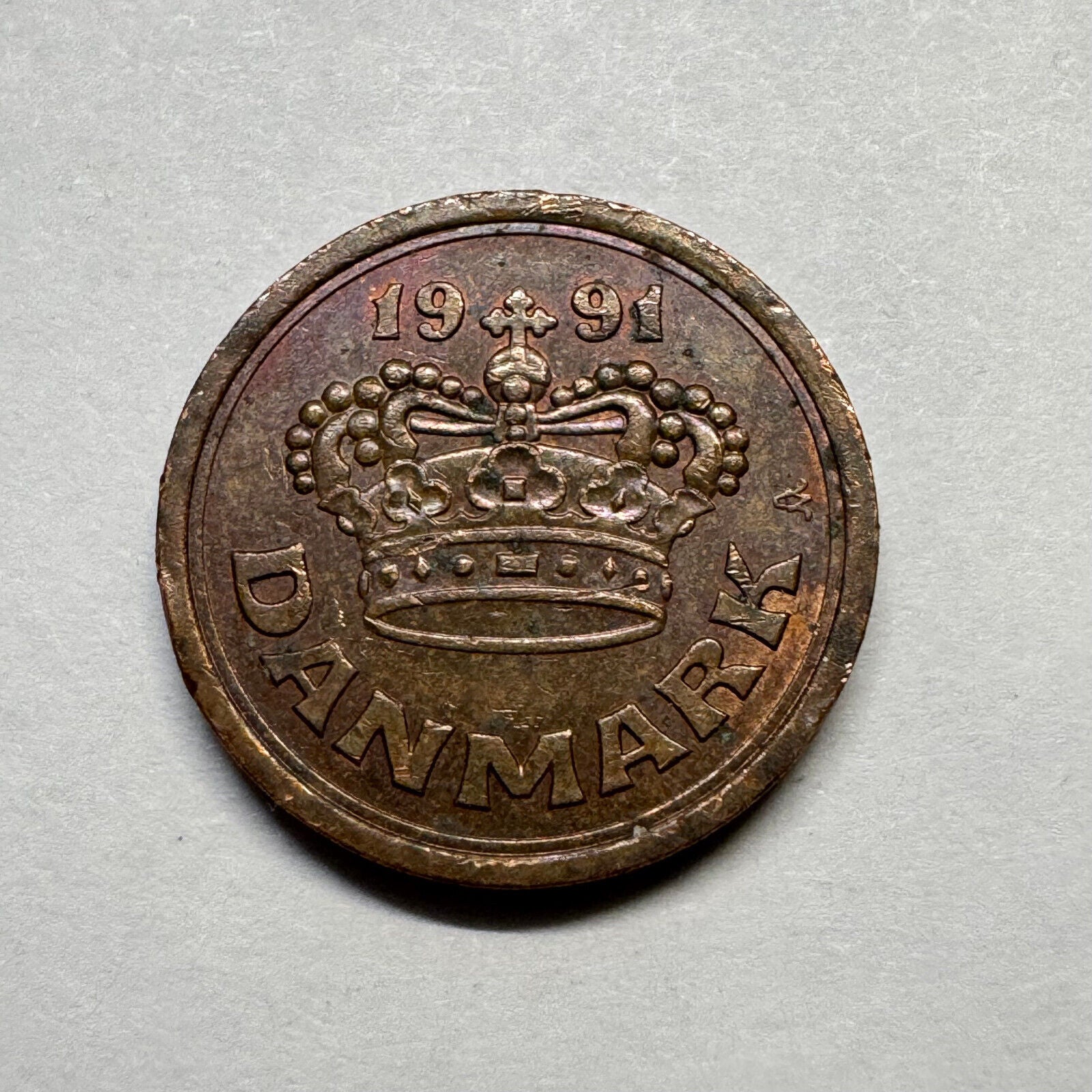 1991 Denmark 25 Ore - Beautiful Coin - #B-018