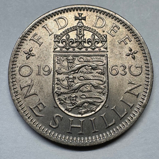 1963 UK 1 Shilling - Beautiful Coin - #A-094