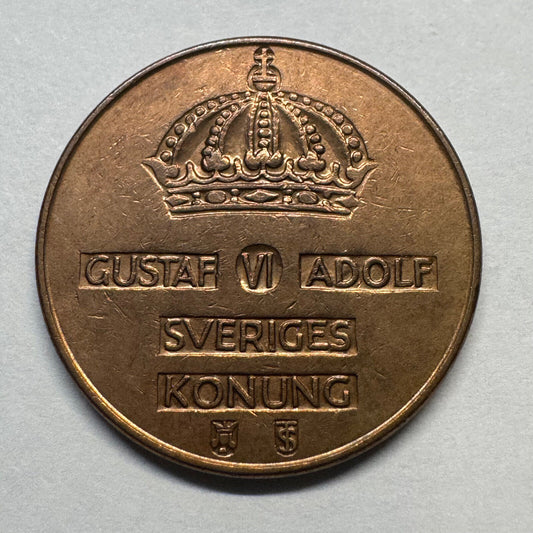 1954 Sweden 5 Ore - Beautiful Coin - #B-012