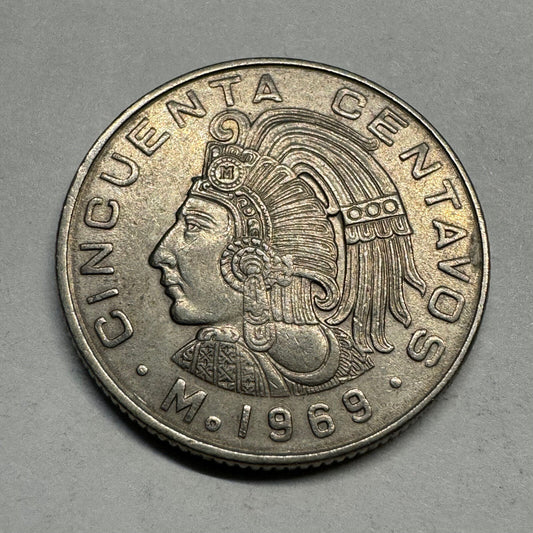 1969 Mexico 50 Centavos - Beautiful Coin - #A-010