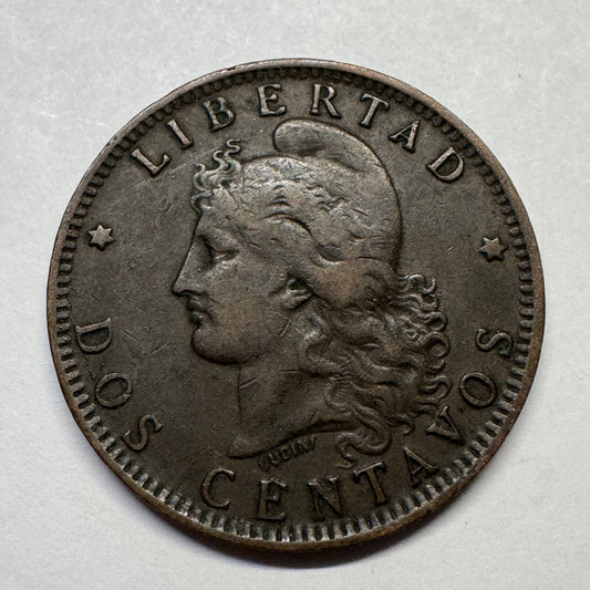 1892 Argentina 2 Centavos - Beautiful Coin - #B-031