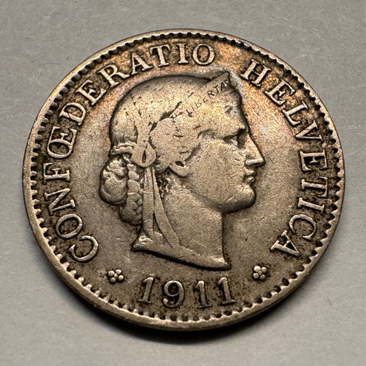 1911 Switzerland 5 Rappen - Beautiful Coin - #A-066