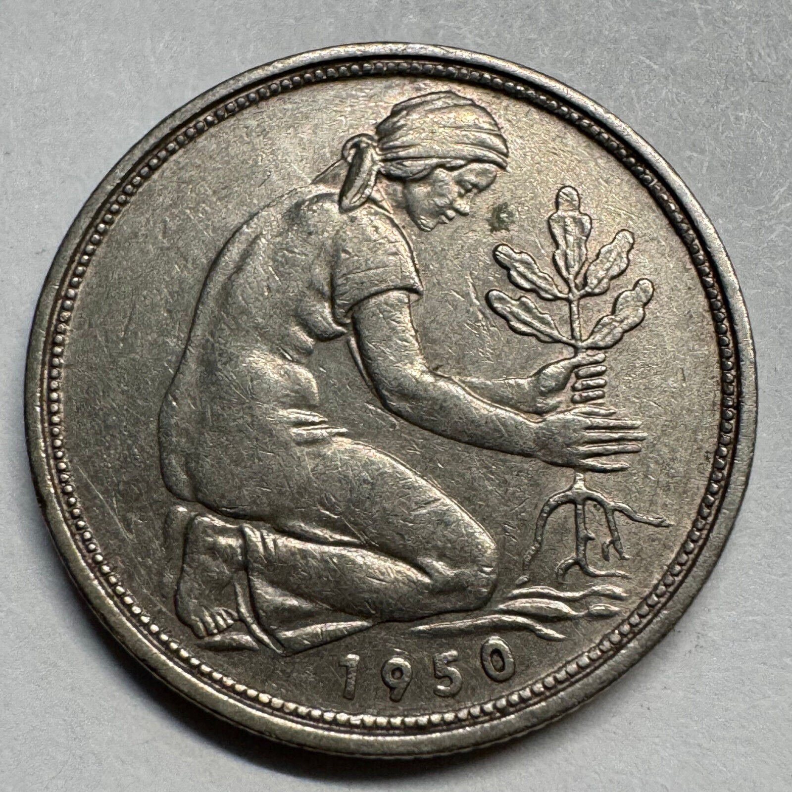 1950 Germany 50 Pfennig - Beautiful Coin - #A-079