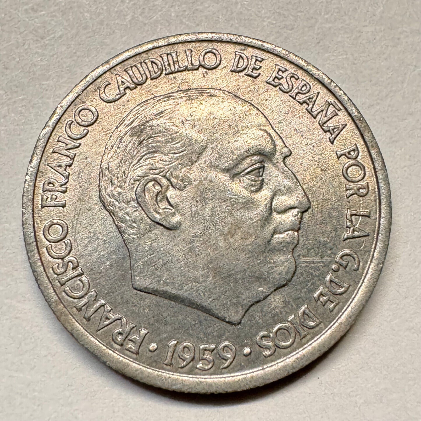 1959 Spain 10 Centimos - Beautiful Coin - #A-017