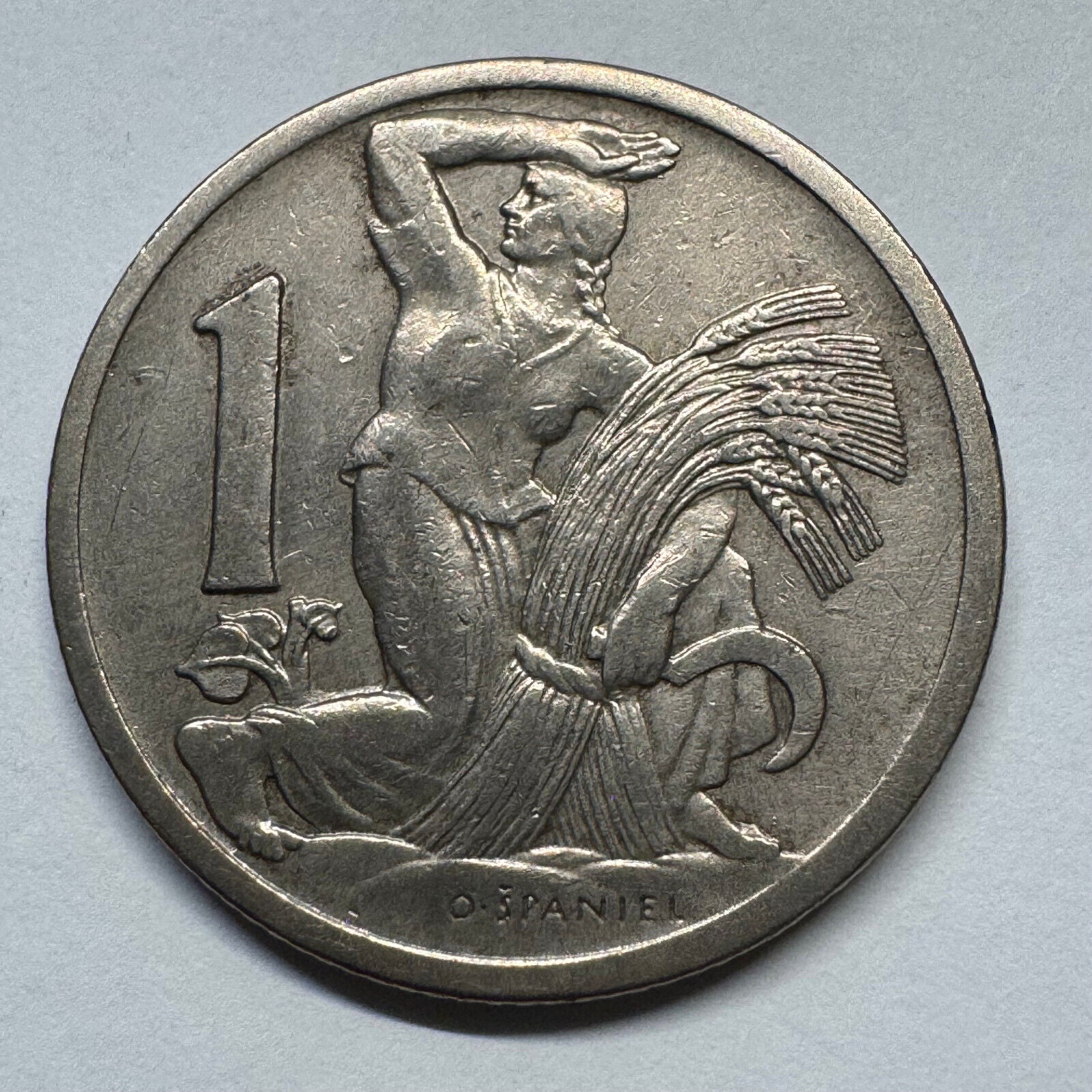 1924 Czechoslovakia 1 Koruna - Beautiful Coin - Lot #B-045