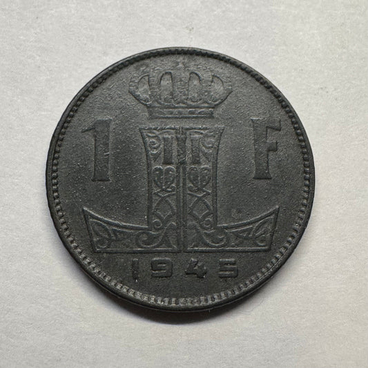 1945 Belgium 1 Franc - Beautiful Coin - #B-006