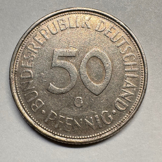 1971 Germany 50 Pfennig - Beautiful Coin - #A-057