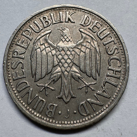1969 Germany 1 Mark - J - Beautiful Coin - #A-041