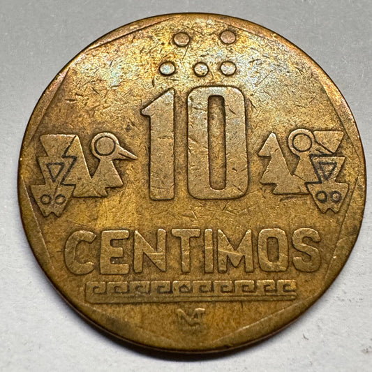 1992 Peru 10 Centimos- Beautiful Coin - #A-021