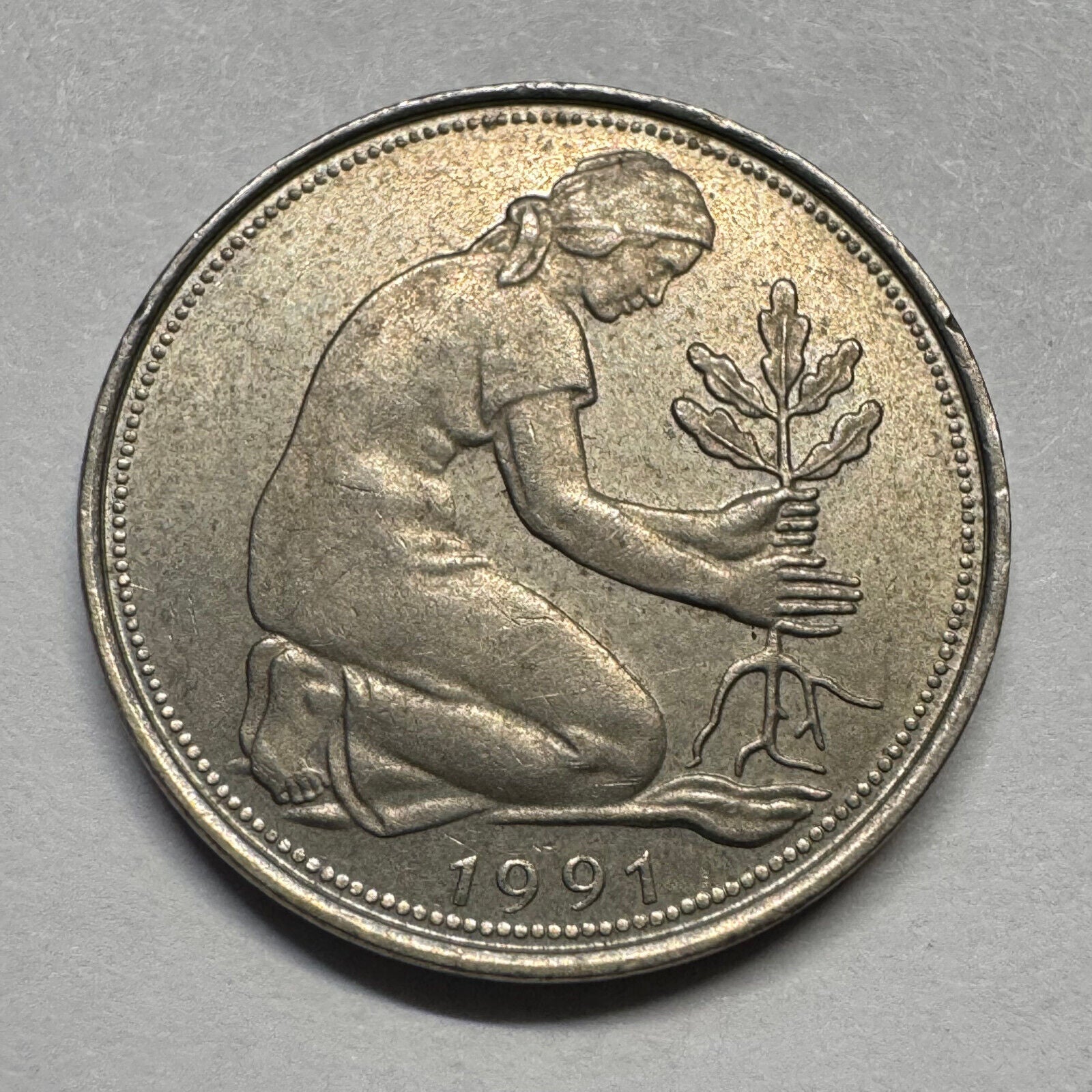 1991 Germany 50 Pfennig - Beautiful Coin - #A-090