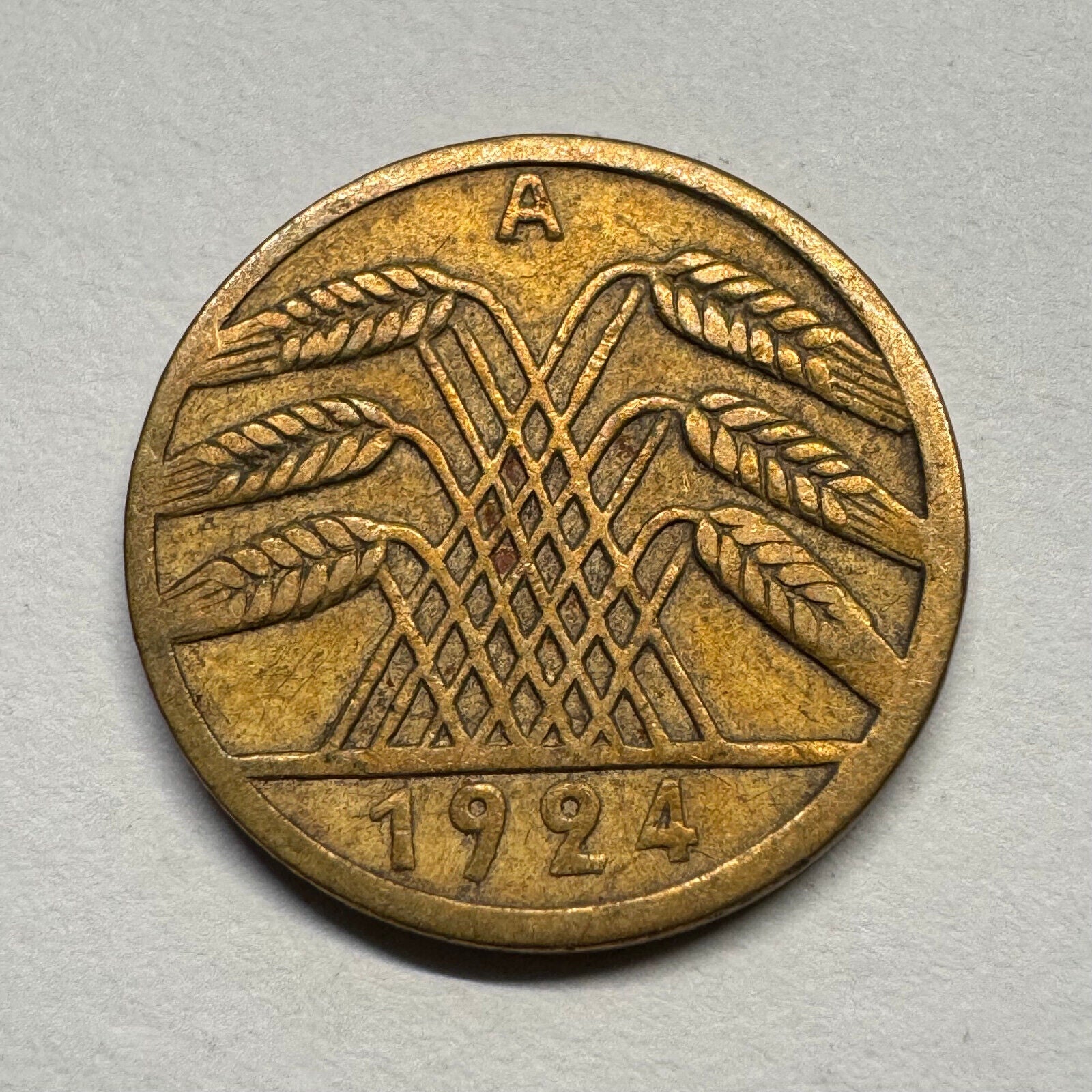 1924 Germany 5 Rentenpfennig - Beautiful Coin - #B-057