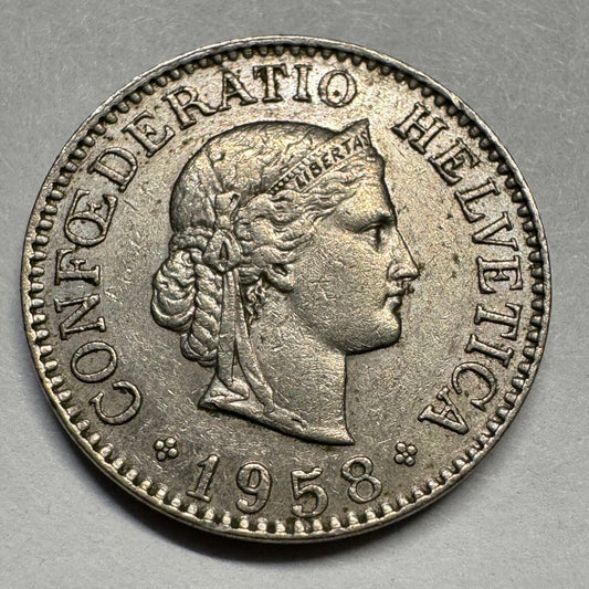 1958 Switzerland 10 Rappen - Beautiful Coin - #A-068