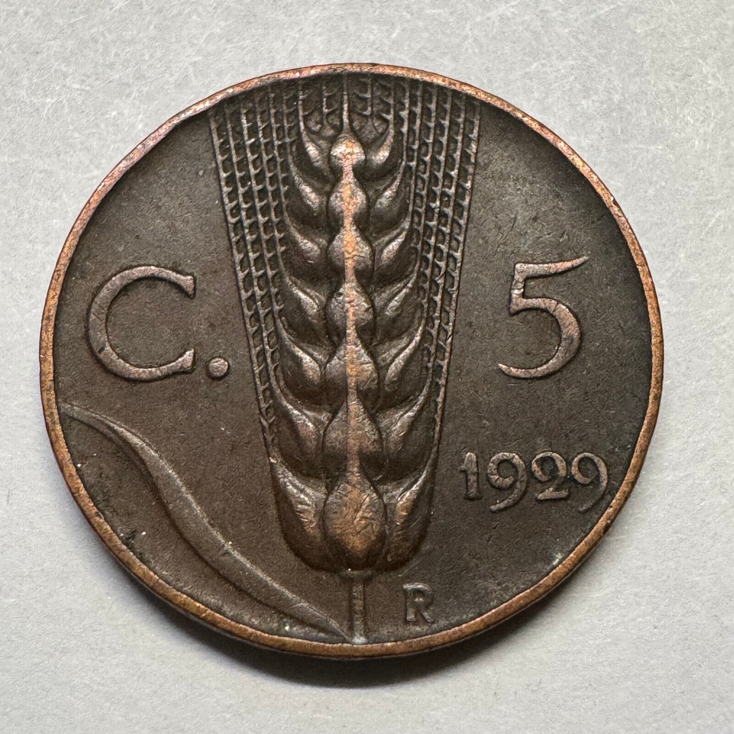 1929 Italy 5 Centesimi - Beautiful Coin - #A-092