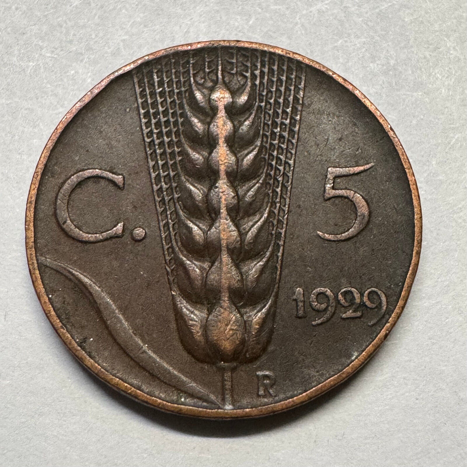 1929 Italy 5 Centesimi - Beautiful Coin - #A-092