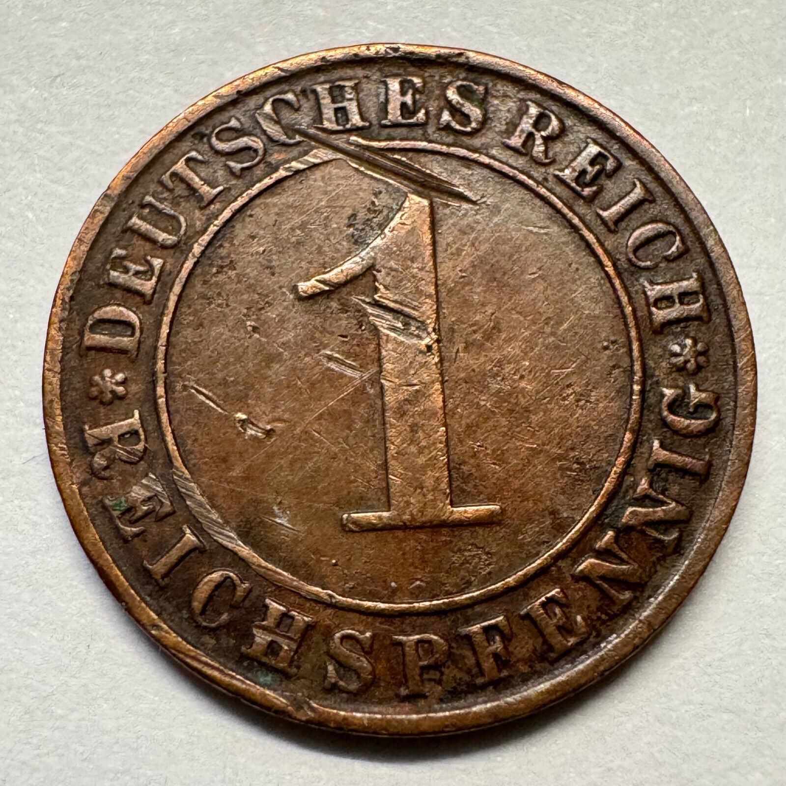 1929 Germany 1 Reichspfennig - Beautiful Coin - #A-084
