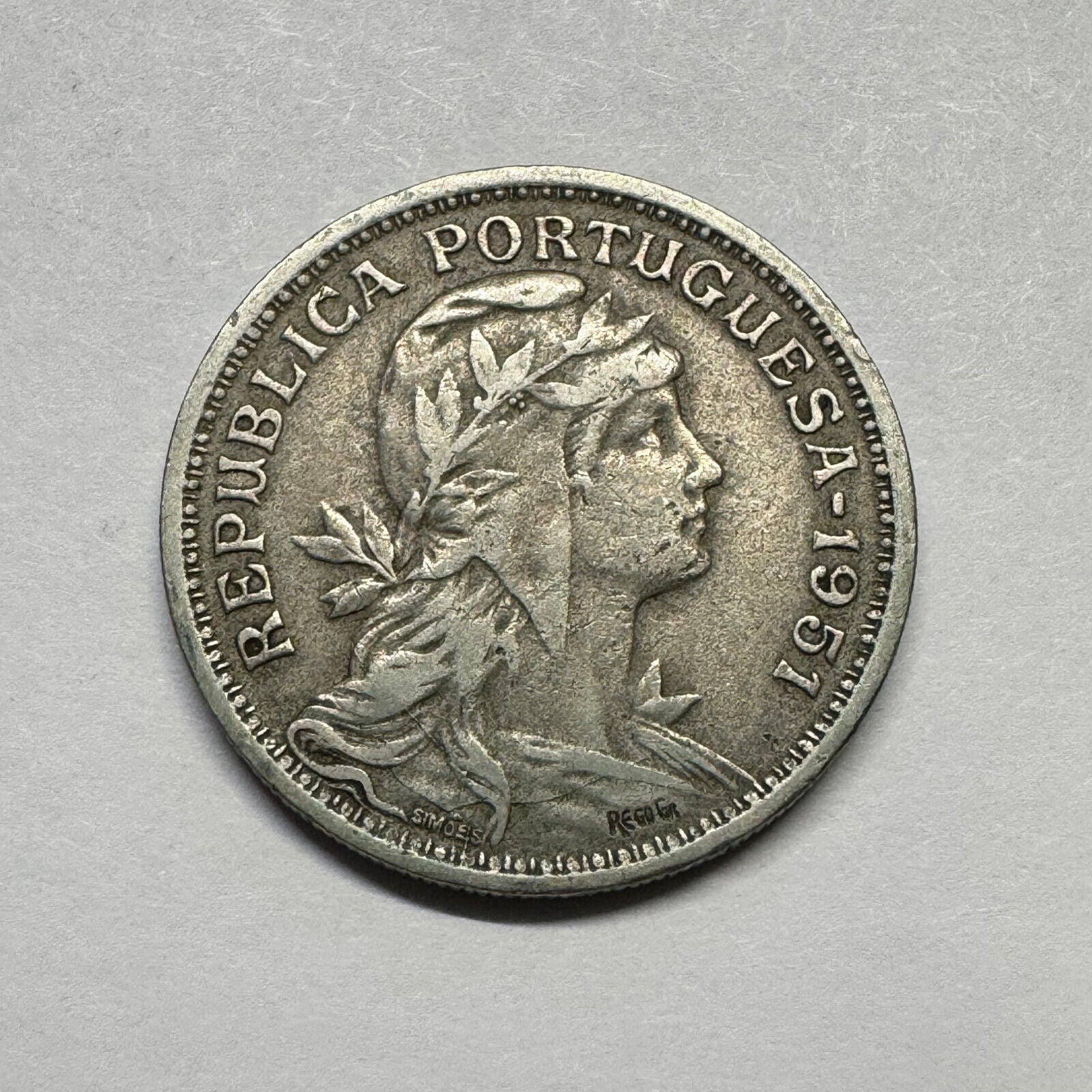1951 Portugal 50 Centavos - Beautiful Coin - #B-007