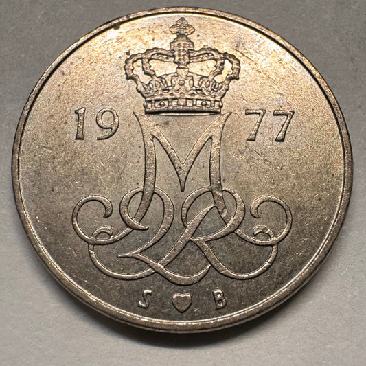 1977 Denmark 10 Ore - Beautiful Coin - #A-064