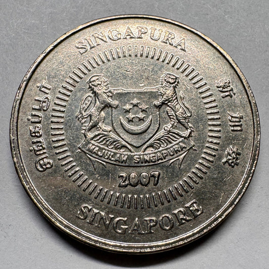 2007 Singapore 50 Cents - Beautiful Coin - #A-044