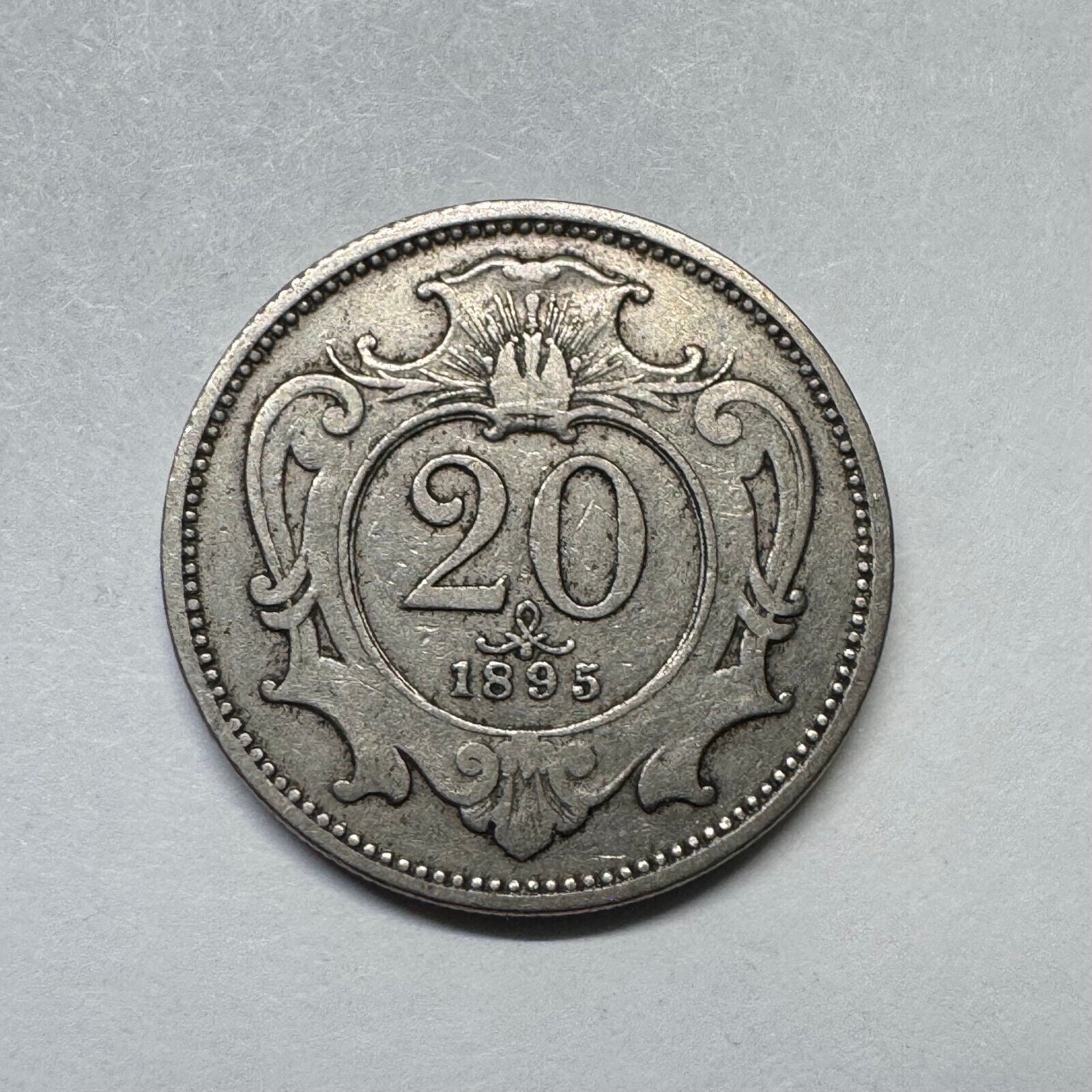 1895 Austria 20 Heller - Beautiful Coin - #B-009
