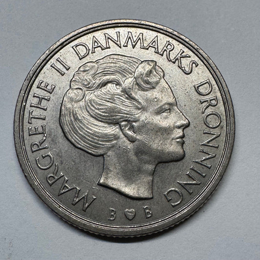 1980 Denmark 1 Krone - Beautiful Coin - #B-056