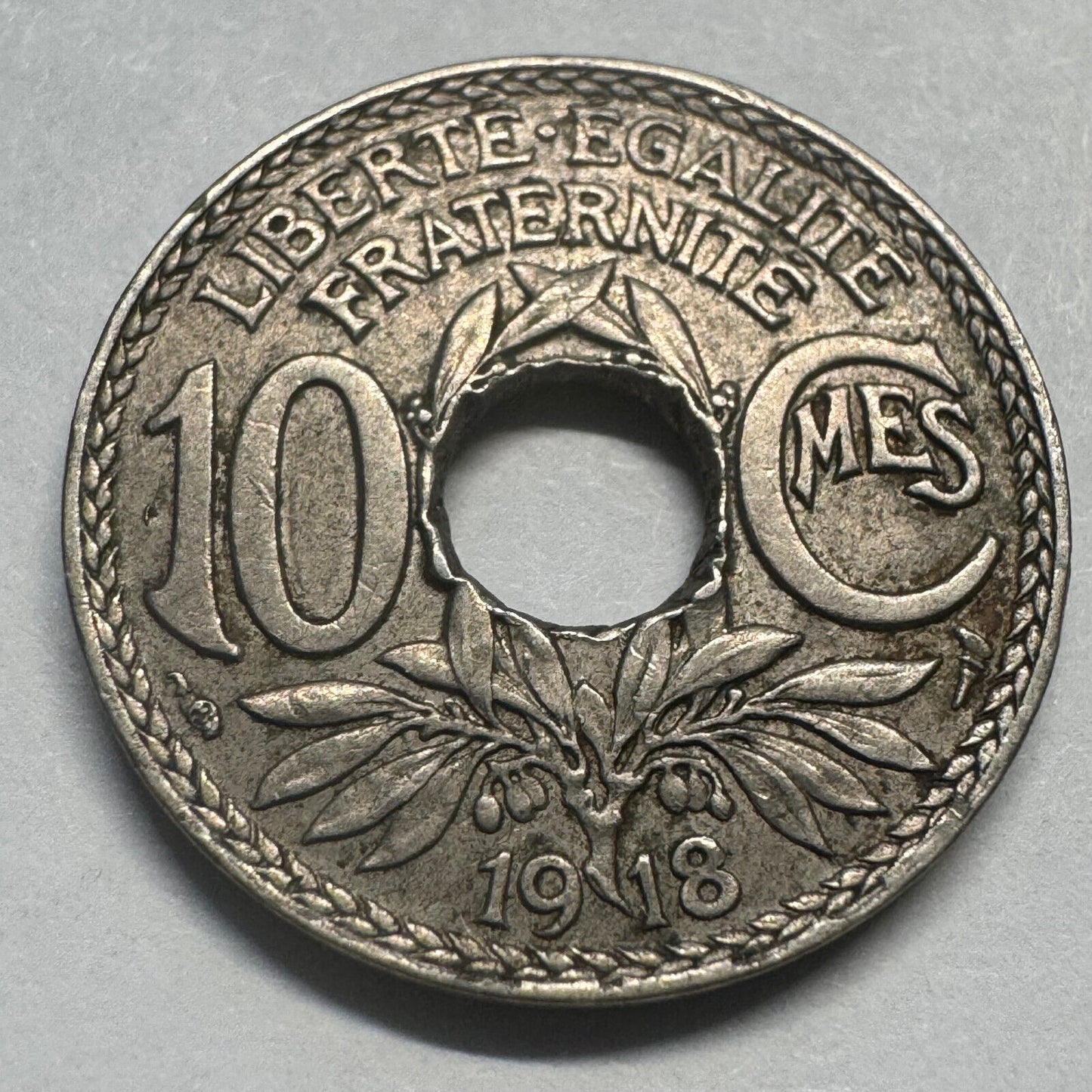 1918 France 10 Centimes - Beautiful Coin - #A-073