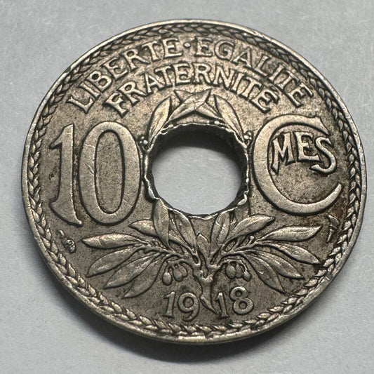 1918 France 10 Centimes - Beautiful Coin - #A-073