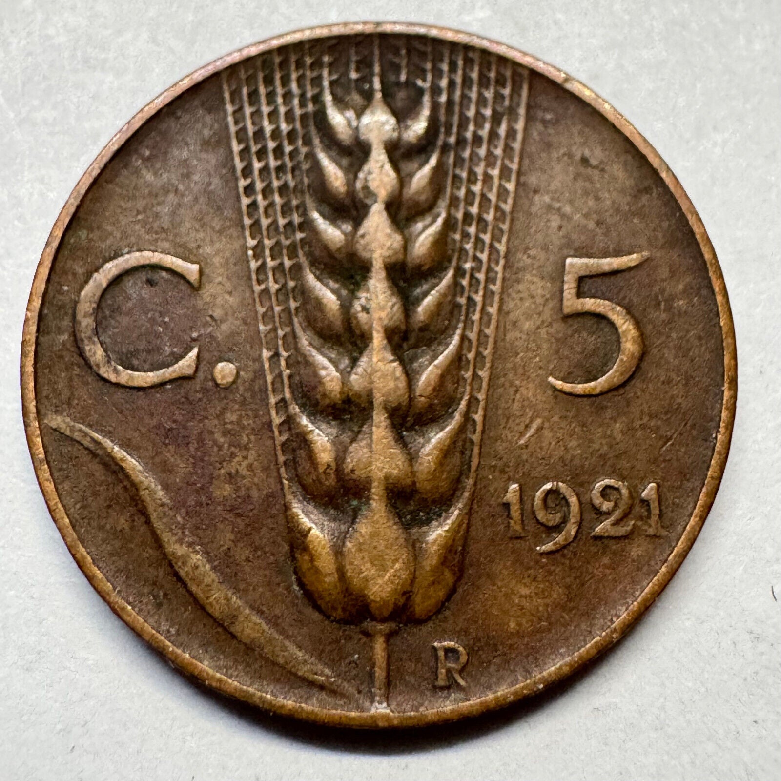 1921 Italy 5 Centesimi - Beautiful Coin - #A-089
