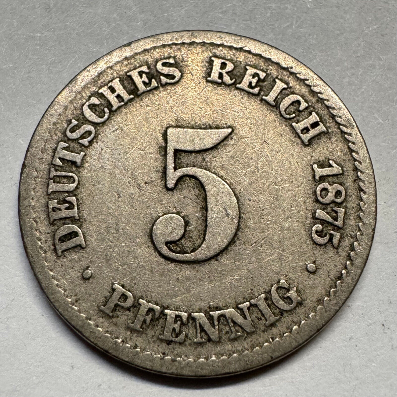 1875 Germany 5 Pfennig - Beautiful Coin - #A-085