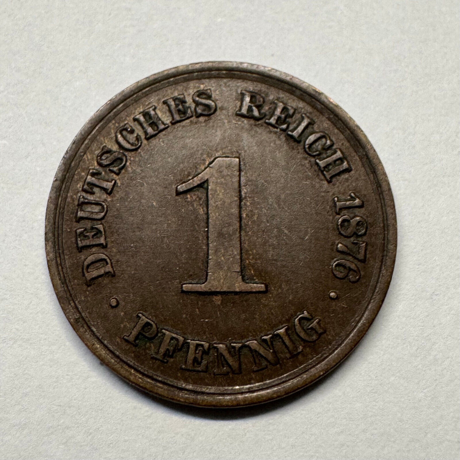 1876 Germany 1 Pfennig - Beautiful Coin - #B-055