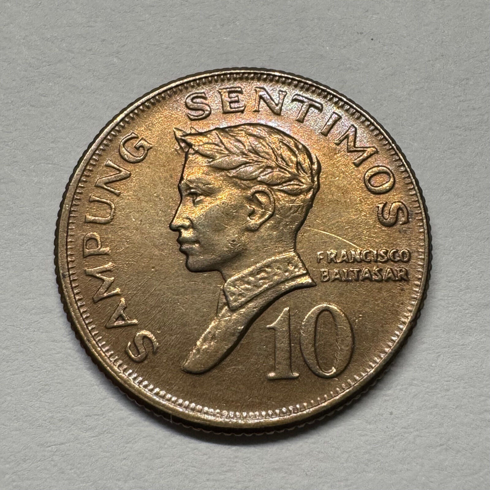 1970 Philippines 10 Sentimos - Beautiful Coin - #B-054