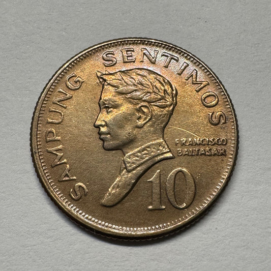 1970 Philippines 10 Sentimos - Beautiful Coin - #B-054