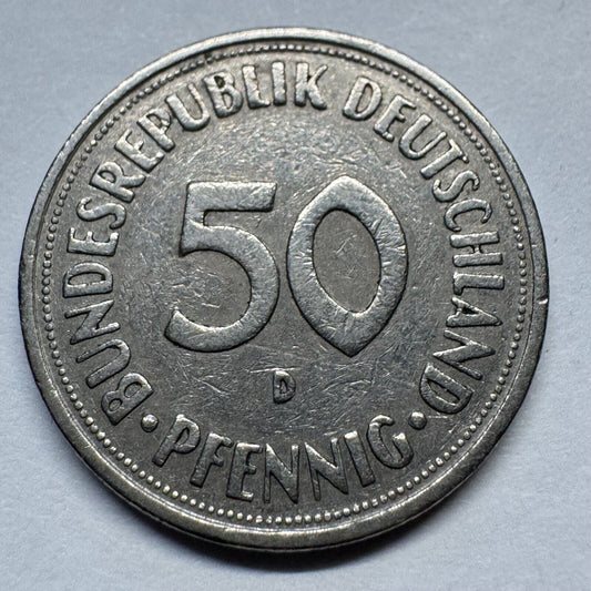 1950 Germany 50 Pfennig - Beautiful Coin - #A-095