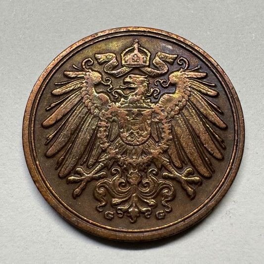 1911 Germany 1 Pfennig - Beautiful Coin - #B-051